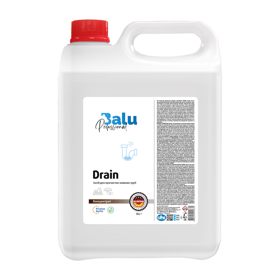 Засіб для прочищення зливних труб BALU Professional Drain, 5 л